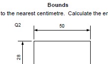 Examine the area of shapes using bounds to undo any rounding that has been performed.